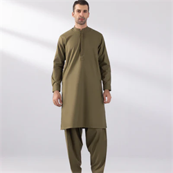 Embroidered Cotton Dobby Suit